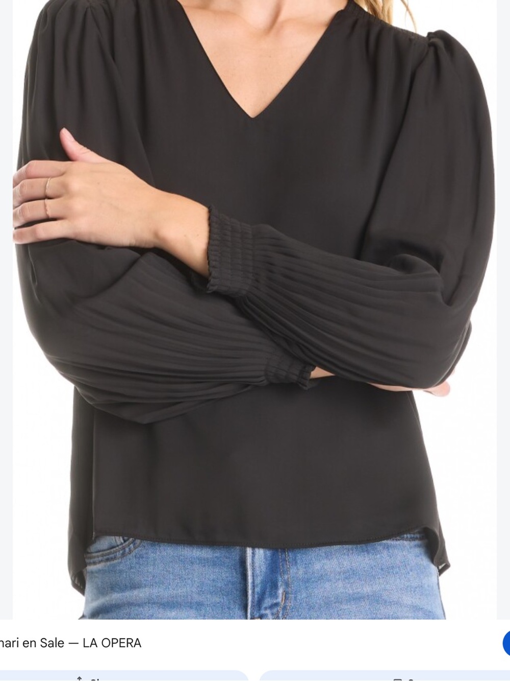 Tahari Pleated Chiffon Blouse
